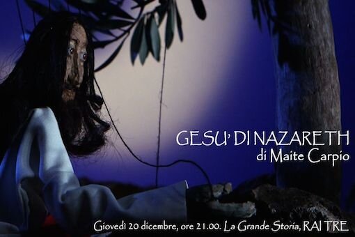 Marioneta de madera de Jesús de Nazaret para el documental de Maite Carpio